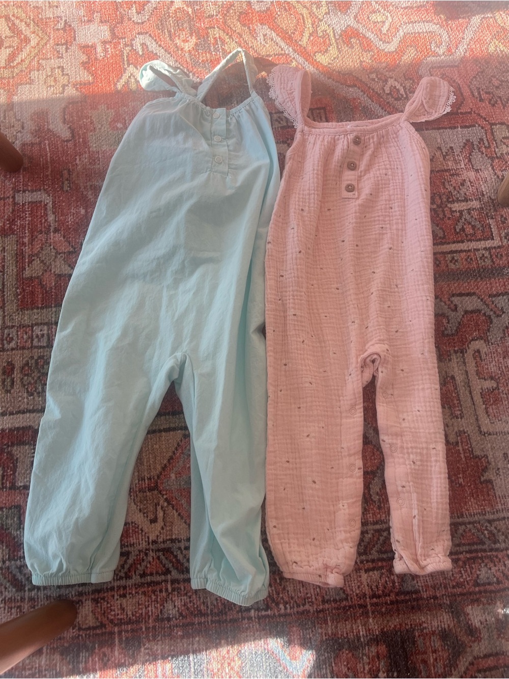 Two Baby Lightweight Rompers - Zara and Emily and Oliver